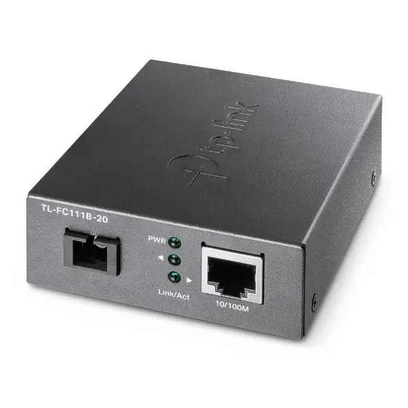 TL-FC111B-20 convertidor de medio 100 Mbit/s Monomodo Negro