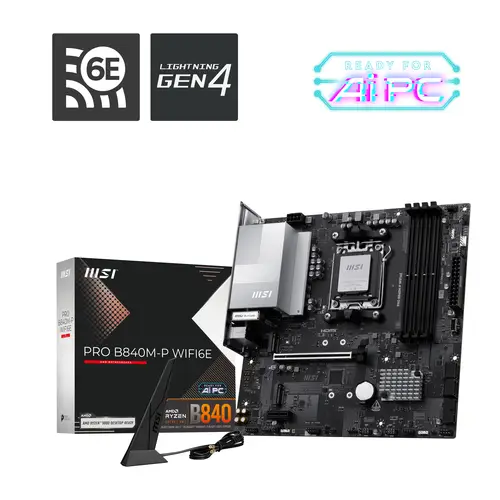 PRO B840M-P WIFI6E placa base AMD B840 Zócalo AM5 micro ATX - Imagen 5