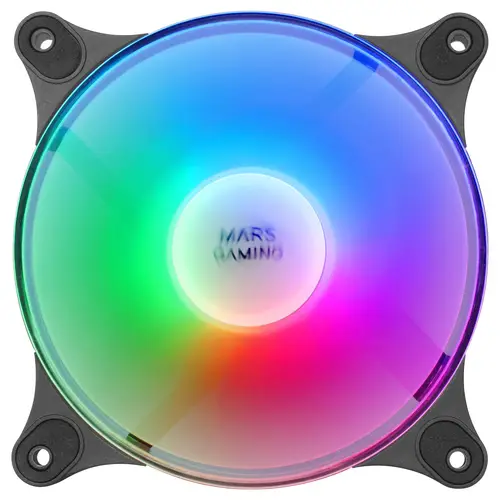 MFDUO, Kit 2 Ventiladores FRGB Rainbow 360°, Ultra-silencioso, Doble Conexión 3PIN + 4PIN, Negro - Imagen 2
