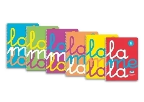 LAMELA CUADERNO ESPIRAL 80H FOLIO 90GR CUADROVÍA 4MM TAPA PP PACK 6 UD C/SURTIDOS