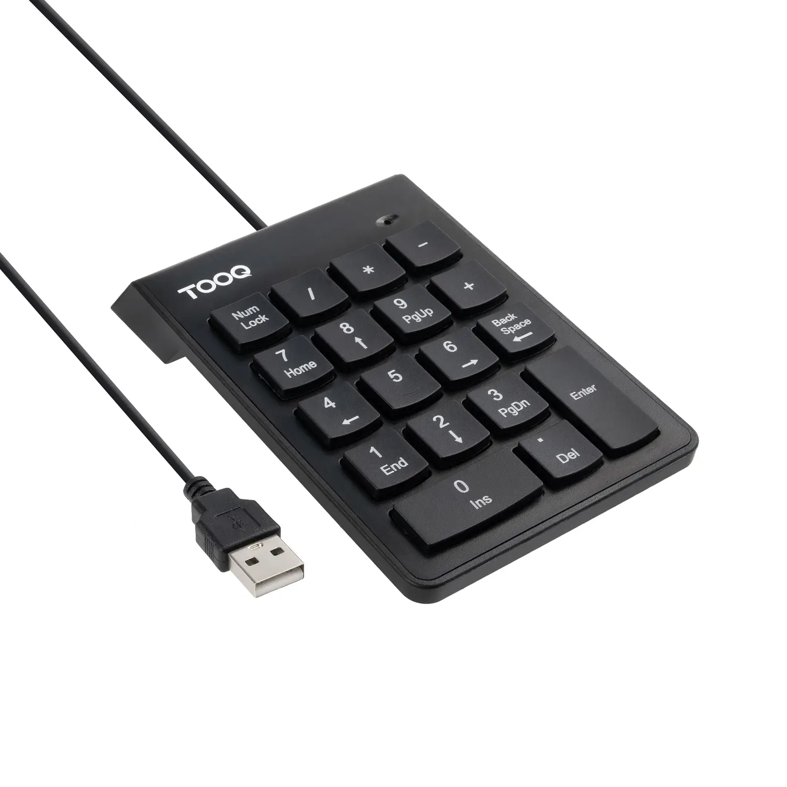 Teclado numérico USB, 19 teclas, Negro