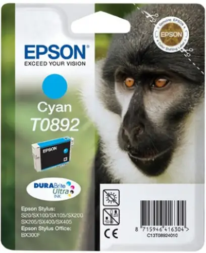 Monkey Singlepack Cyan T0892 DURABrite Ultra Ink - Imagen 4