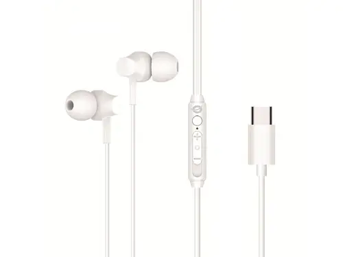 BRENDAN03W auricular y casco Auriculares Alámbrico Dentro de oído Llamadas/Música USB Tipo C Blanco - Imagen 1