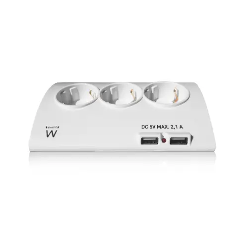 EW3935 base múltiple 1,5 m 5 salidas AC Interior Blanco - Imagen 3