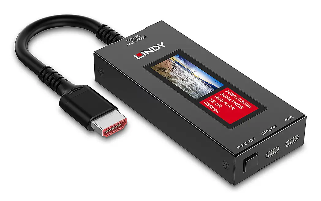 HDMI 8K60 Signal Analyzer Analizador de señales Negro