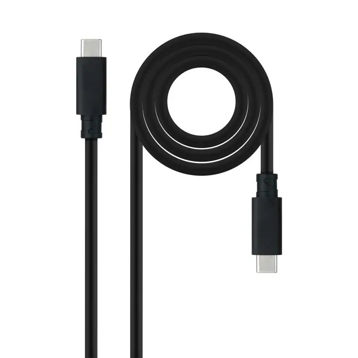 Cable USB 3.1 Gen2 10Gbps 5A, 4K/60Hz, USB-C/M-USB-C/M, Negro, 1.5 m