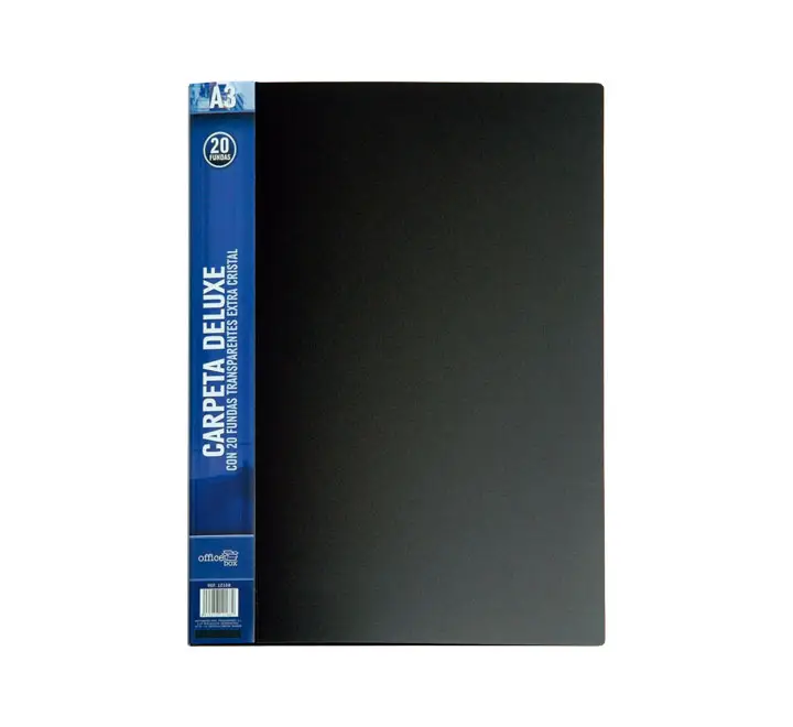 CARP. 20 FUNDAS OFFICE BOX PP A3 NEGRO