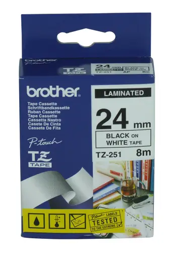 TZ-251 cinta para impresora de etiquetas - Imagen 1