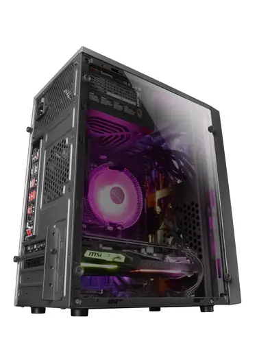 MCM, Caja PC Micro ATX, Compacta, 16 Modos ARGB, Ventilador 8 cm - Imagen 4