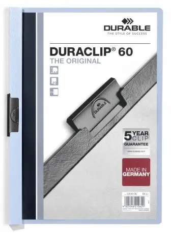 Duraclip 60 archivador PVC Azul claro, Transparente