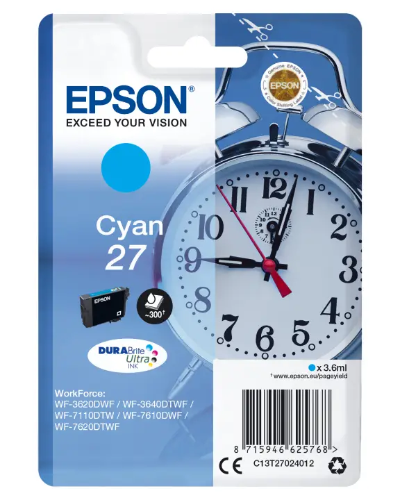 Alarm clock Singlepack Cyan 27 DURABrite Ultra Ink