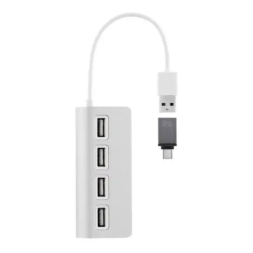 HUBSLIM4 USB 2.0 480 Mbit/s Blanco