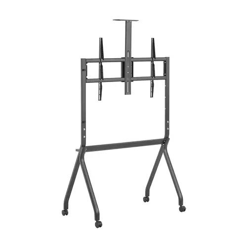Soporte de Suelo Pro Con Rueda, 1 Bandeja Y Soporte de Camara Para Pantalla Interactiva/TV 120kg de 55"-100", Negro - Imagen 3