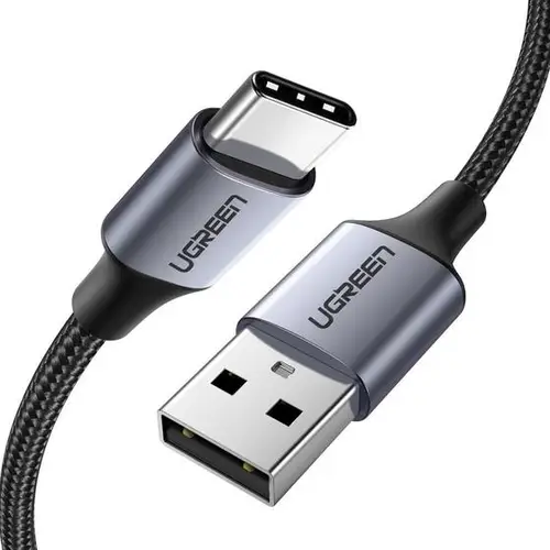 60126 cable USB 1 m USB C USB A Negro, Gris - Imagen 1