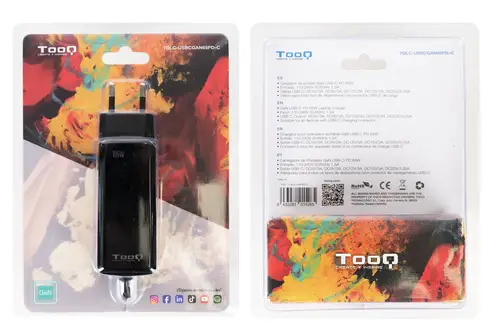 Cargador de portátil GAN USB-C PD 45W, Negro - Imagen 5
