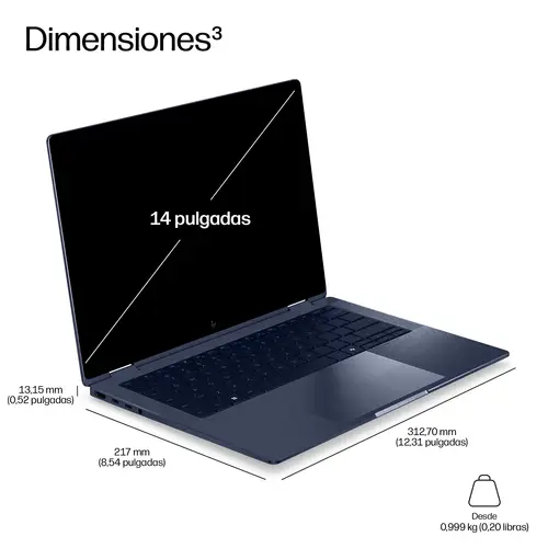 EliteBook X G2i 14 inch Notebook Next Gen AI PC Wolf Pro Security Edition Copilot+ PC Intel Core Ultra 5 325 Portátil 35,6 cm (14") 3K 32 GB LPDDR5x-SDRAM 512 GB SSD Wi-Fi 7 (802.11be) Windows 11 Pro Azul - Imagen 5