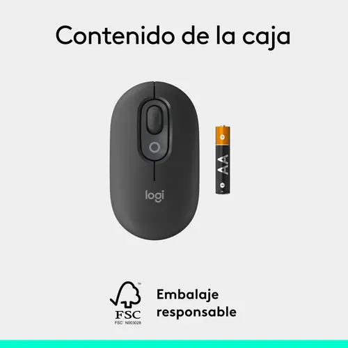 POP Mouse, ratón inalámbrico Bluetooth compacto y portátil con botones programables y clics discretos, tecnología Easy-Switch para alternar hasta 3 dispositivos, portátil, tablet, PC: grafito - Imagen 10
