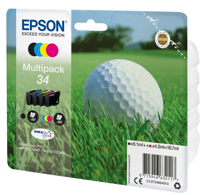 Golf ball Multipack 4-colours 34 DURABrite Ultra Ink