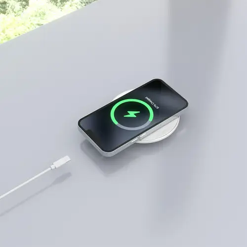 Cargador Inalambrico USB-C 15W Para Movil, Blanco - Imagen 6