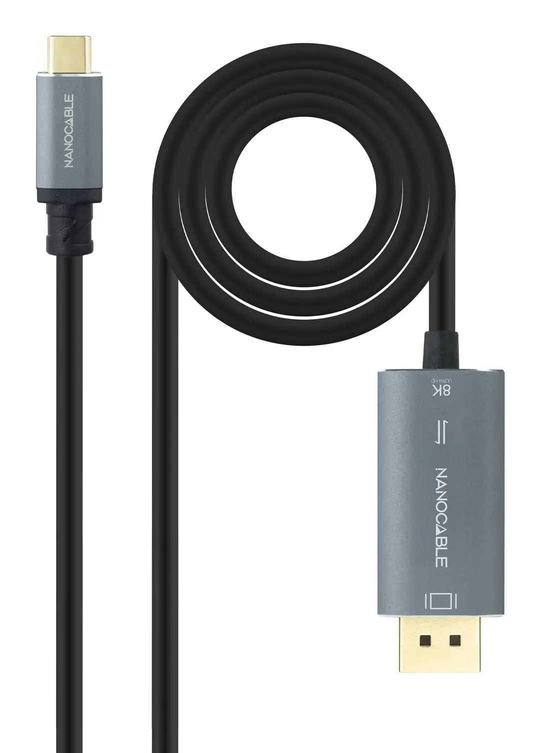 10.15.5022 adaptador de cable de vídeo 2 m USB Tipo C DisplayPort Negro