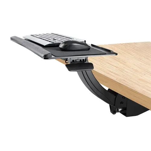 Bandeja para Teclado y Ratón para Debajo del Escritorio - de 30cm x 78cm - de Altura Ajustable - Soporte Ergonómico para Teclado y Mouse con Soporte para las Muñecas - Giro e Inclinación - Imagen 9