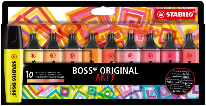 BOSS ORIGINAL marcador 10 pieza(s) Punta de cincel Multicolor