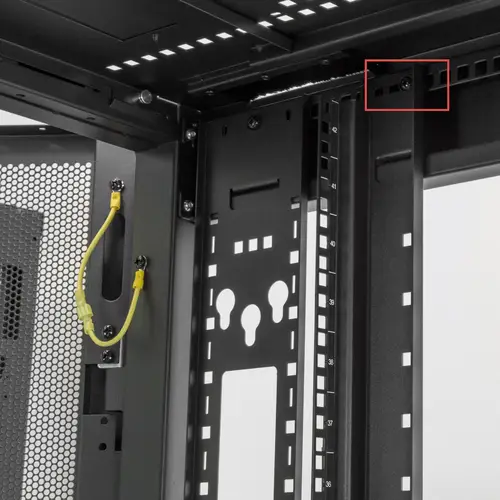 Armario Rack para Servidores 25U 19" 4 Columnas - Rack de Servidores con Cerradura y Seguro - Rack con Ruedas y Carriles de Montaje Ajustables para Equipo de Red - Imagen 8