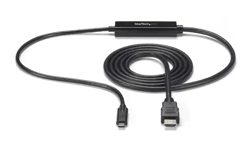 Cable Adaptador USB-C a HDMI de 2m - Cable Conversor de USB-C a HDMI para Ordenadores USB Tipo C 4K 30Hz - Negro - Imagen 4