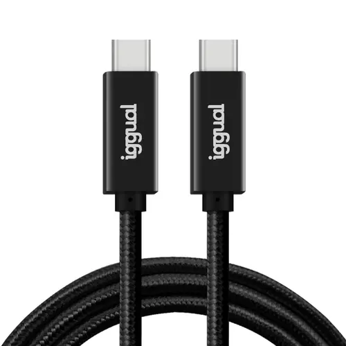 Cable USB-C 3.2 Gen2x2 100W 5A 4K 1m nylon - Imagen 2