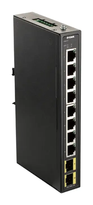 DIS-100G-10S switch No administrado Gigabit Ethernet (10/100/1000) DIN rail Negro