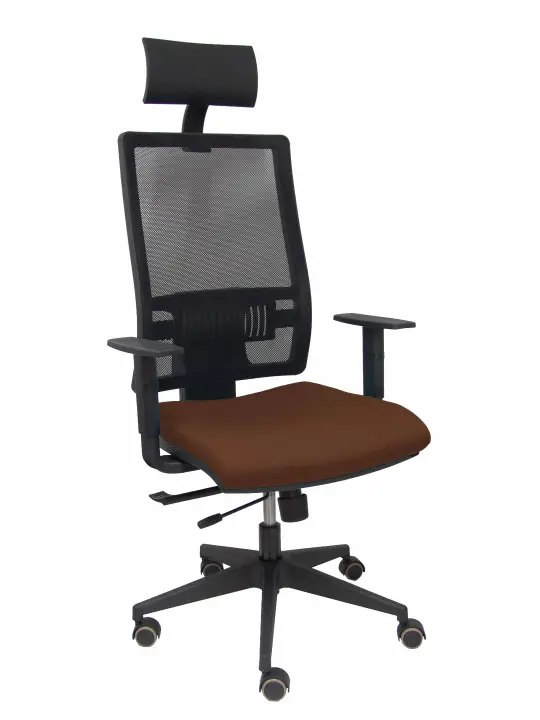 Silla Horna traslack bali marrón brazos regulables ruedas parqué y cabecero