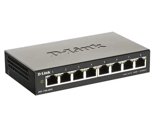 DGS-1100-08V2 Gestionado L2 Gigabit Ethernet (10/100/1000) Negro - Imagen 3