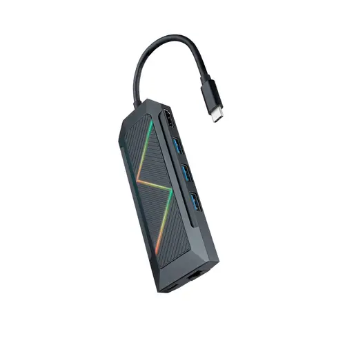 10.16.0801 base para portátil y replicador de puertos Alámbrico USB 3.2 Gen 1 (3.1 Gen 1) Type-C Negro - Imagen 1
