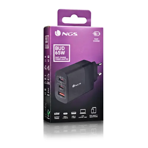 BUD 65W Universal Negro Corriente alterna Carga rápida Interior - Imagen 5