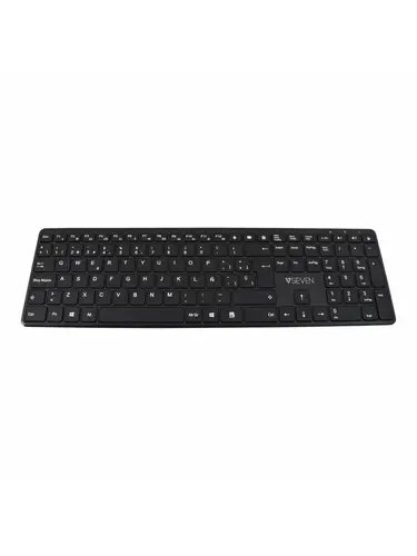 Teclado Bluetooth KW550ESBT de 2,4 GHz, modo dual, QWERTY español: negro - Imagen 5