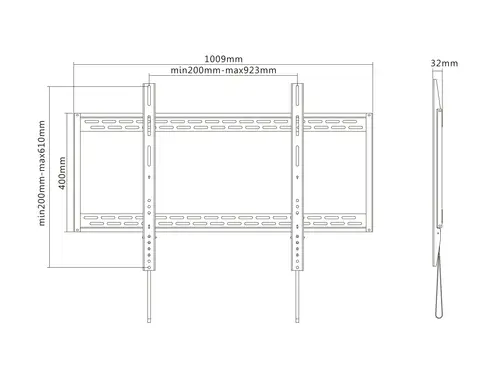 650323 Soporte de pared para TV curva fija de 60"-100 - Imagen 7