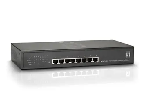 Switch Gigabit Ethernet PoE de 8 puertos, 61.6W, 802.3at PoE+, 4 Puertos PoE - Imagen 1