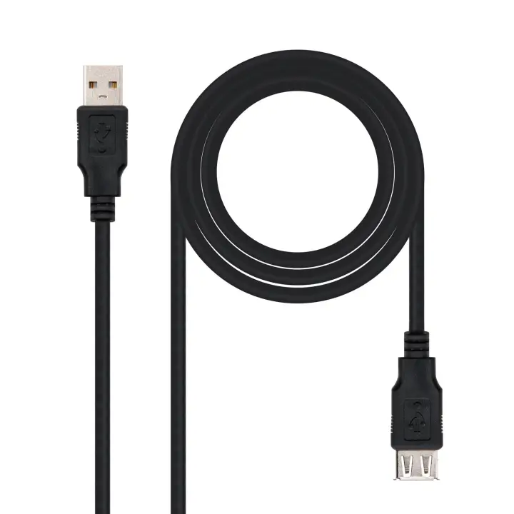 CABLE USB 2.0, TIPO A/M-A/H, NEGRO, 1.8 M
