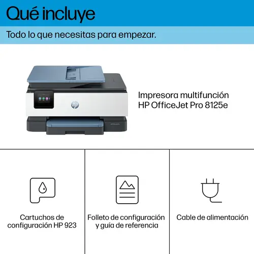 OfficeJet Pro 8125e Inalámbrico All-in-One Color Impresora, Servicio Instant Ink  Impresión a doble cara - Imagen 5