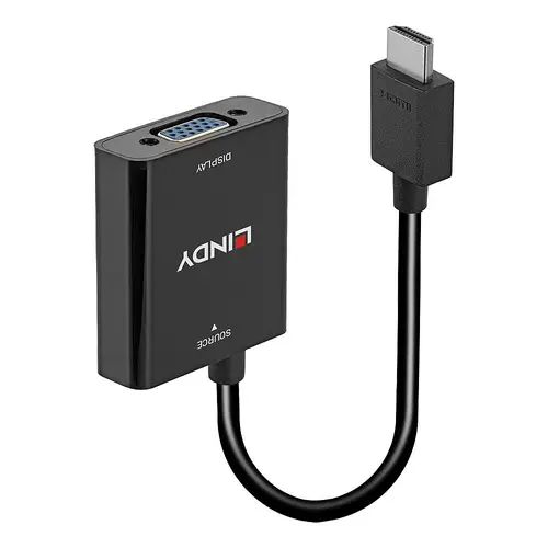 38291 adaptador de cable de vídeo 0,1 m HDMI tipo A (Estándar) VGA (D-Sub) Negro - Imagen 1