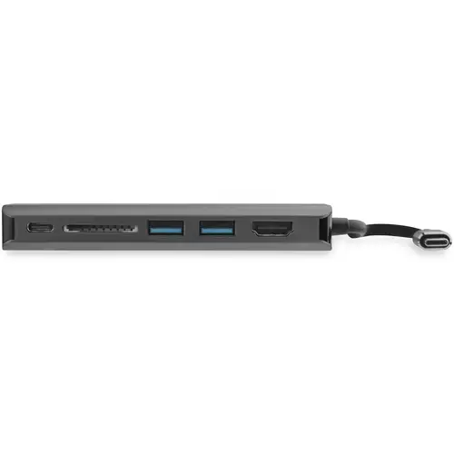 Adaptador Multipuertos USB-C - Docking Station Portátil USB Tipo C a HDMI de 4K - Hub Ladrón USB 3.0 de 2 Puertos - Lector de Tarjetas SD/SDHC - GbE - PD 3.0 de 60W Pass-Through - Mini Dock de Viajes USBC - Thunderbolt 3/USB-C - Imagen 2