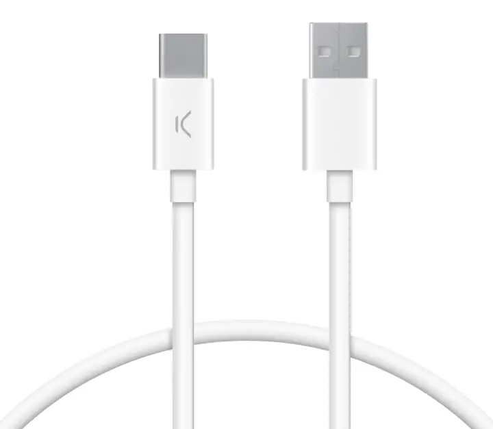 Cable de carga y datos USB-A a USB-C 12 W, 1 m, Blanco