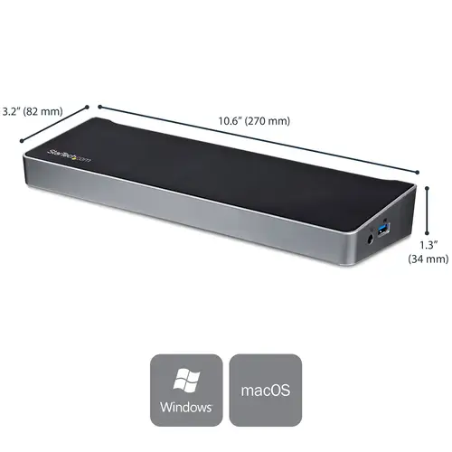 Dock USB-C para 3 Monitores 4K con 5 Puertos USB 3.2 5Gbps - HDMI y DisplayPort - Mac y Windows - Docking Station - PD 60W - Hub Ladrón de 5 Puertos USB de 5Gbps - Imagen 2