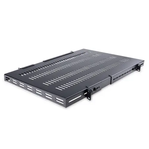 Estante Bandeja 1U Ventilada Ajustable para Montaje en Rack de Servidores - 150kg - de 19,5 a 38in (49,5 a 96,5cm) para Rack de 19" - 27,56" (70cm) de Profundidad - Imagen 1