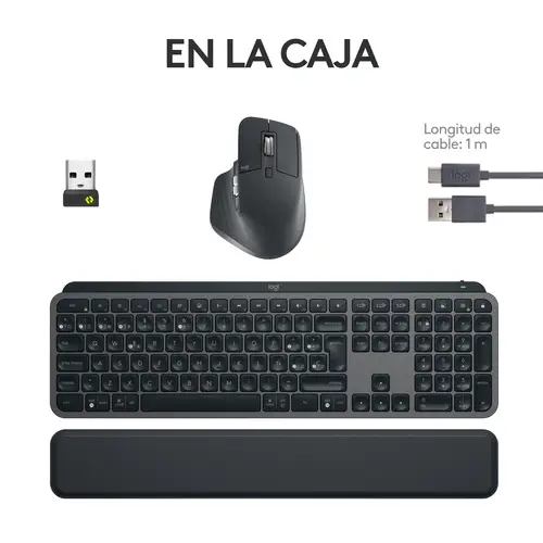 920-011610 teclado Ratón incluido Oficina RF Wireless + Bluetooth QWERTY Español Grafito - Imagen 14