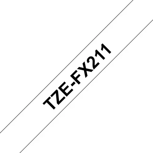 TZE-FX211 cinta para impresora de etiquetas Negro sobre blanco - Imagen 1