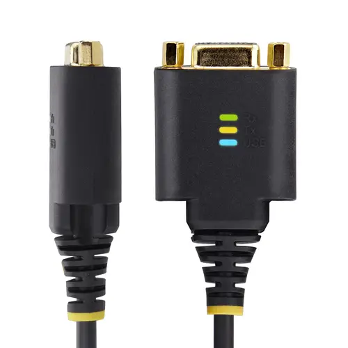 Cable Adaptador USB a Módem Nulo Serie DCE de 30cm - con Retención COM - FTDI - RS232 - con Tornillos/Tuercas Intercambiables - Windows/macOS/Linux - Imagen 3