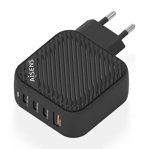 Cargador GaN 100W, 3xUSB-C PD3.0 QC4.0, 1xUSB-A QC3.0, Negro - Imagen 2