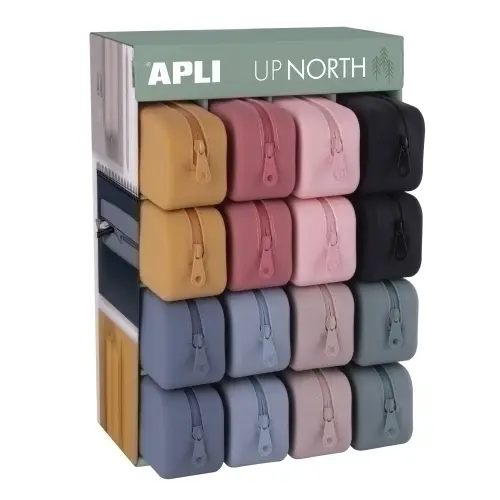 APLI ESTUCHE DE SILICONA UP NORTH EXPOSITOR DE 16 C/SURTIDOS