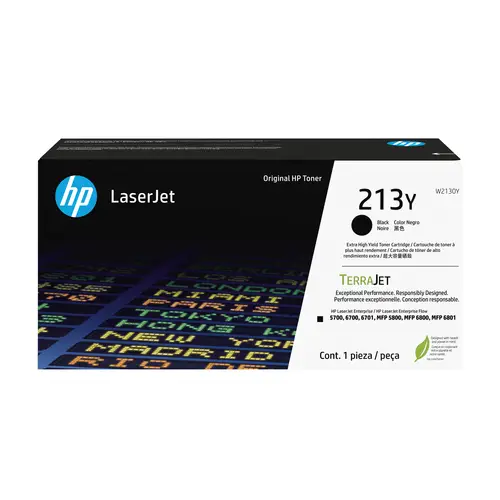 Cartucho de tóner Original LaserJet 213Y de capacidad superior negro